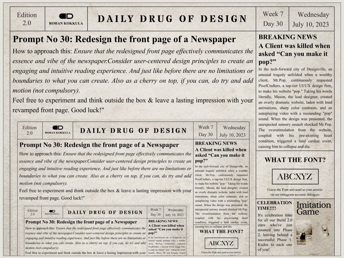 Design Drug prompt study